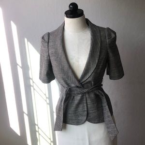 Women’s Gray Limited Collection Wrap Tie Blazer